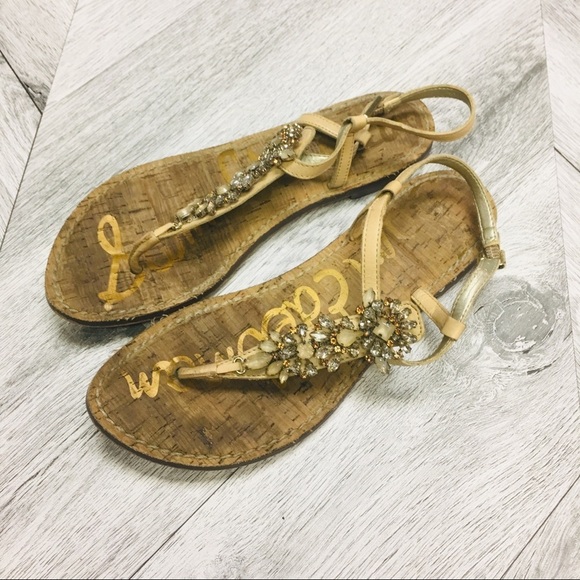 Sam Edelman | Gene Rhinestone Thong Sandals 5.5 - Picture 3 of 8